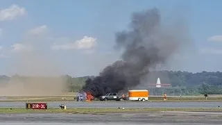 Stunt plane crashes during air show