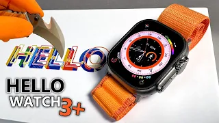 Hello Watch 3 Plus Unboxing & Review New Apple Watch Ultra 2 Replica (watchOS 10 System) - ASMR