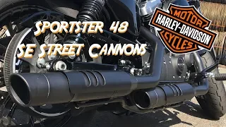 Screamin Eagle Street Cannons on Sportster Forty Eight | Soundcheck | Auspuff | Exhaust