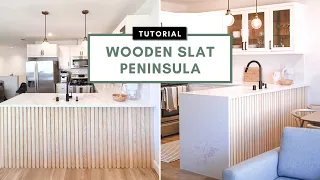 DIY Wooden Slat Peninsula/ Island | Cost $100 | STEP BY STEP | Build from Scratch