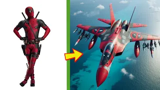 AVENGERS but FIGHTER JET 💥 All Characters  Marvel & DC  💥 SUPERHERO AVENGERS TRANSFORMATION