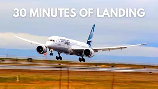 [4K] 30 Minutes Plane Spotting at Vancouver International Airport | Landings