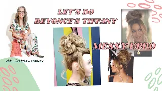 Beyonce!  Messy top knot bun!