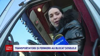 Camionagiii și fermierii români au paralizat traficul pe șoselele