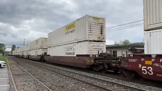 Macungie NS EB Container / Trailer Train with great Engineer