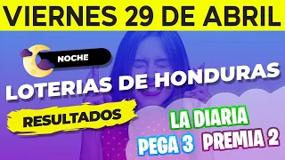 Sorteo 9PM Loto Honduras, La Diaria, Pega 3, Premia 2, Viernes 29 de Abril del 2022 | Ganador 😱🤑💰💵