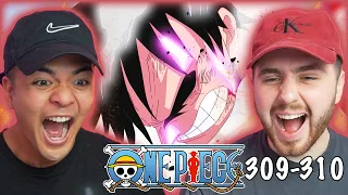 LUFFY DEFEATS LUCCI!! GOING MERRY RETURNS!? - One Piece Episode 309 & 310 REACTION + REVIEW!