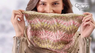 Introduction to Brioche Tunisian Cowl Pattern | EASY | The Crochet Crowd