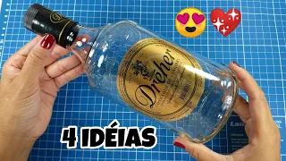 4 IDÉIAS LINDAS COM GARRAFA DE VIDRO ❣️