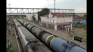 Железная дорога Ожерелье - Богатищево - Узуново (вид из окна поезда, западная сторона) (МЖД)