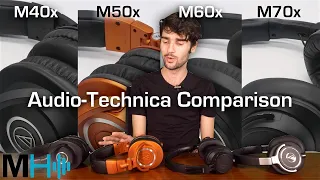 Audio-Technica Comparison: M40x, M50x, M60x, & M70x - Which are best for Reference/Mixing?