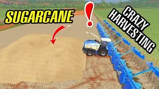 Farming Simulator 17: +1000 Meters Sugarcane Cutter !!! KRONE BigX SugarCane  Harvesters!!