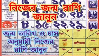 jonmo tarikh or mas anujai rashi | M - 9932891289 জন্ম তারিখ বা মাস অনুযায়ী রাশি জানুন | H.A