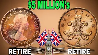 UK 2 new pence TOP 6 RARE HALF PENNY & ONE PENNY COINS WORTH A LOT OF MONEY -COINS WORTH MONEY!