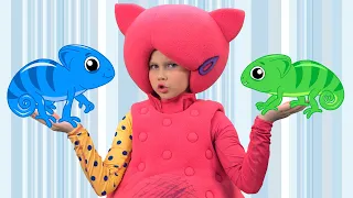 Учим цвета - Кукутики Хамелеон - Песенки мультики для детей малышей про животных