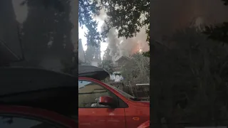 Пожар на Рабочем переулке в Сочи 08.04.2019.