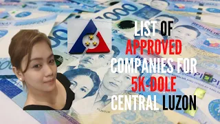 List of Approved Establishments for 5k from DOLE Central Luzon 2nd batch