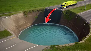 Cars vs Giant Pit, Log Trap, Upside Down Speed Bump and Ditch Trap ▶️ BeamNG Drive