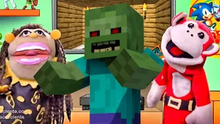 Los Zombies Nos Atacan!!! Minecraft Con El Mono Sílabo - GAMEPLAY