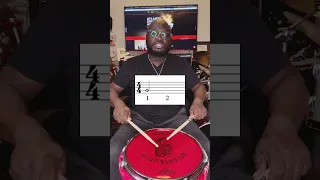 How to read snare drum music in one minute - Half notes