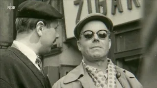 1956: "Der Hauptmann von Köpenick"-Dreh mit Heinz Rühmann in Hamburg