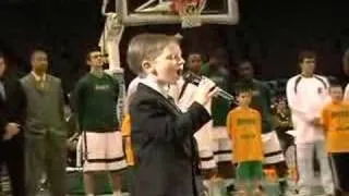 7 year old sings National Anthem - Anthony Gargiula