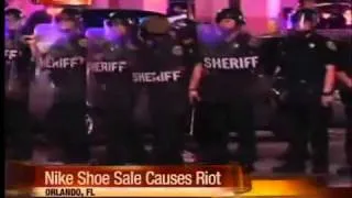 Police break up shoe riot