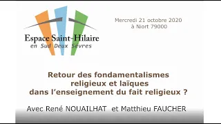 Retour des fondamentalismes religieux et laïques dans l’enseignement du fait religieux ?