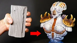 I Turn Clay into a Sea Monster - Creature Bust