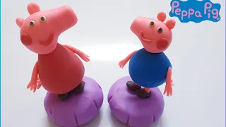 Polymer clay Peppa Pig and George | How to make Peppa Pig from clay | clay modelling