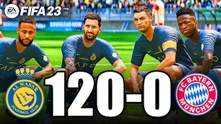 FIFA 23 - MESSI, RONALDO, MBAPPE, NEYMAR, LEWANDOWSKI All Star | Al NASSR 120-0 FC BAYERN [4k HDR]