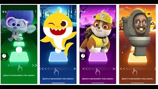 TROLLS BABY vs BABY SHARK vs PAW PATROL vs SKIBIDI TOILET | Tiles Hop EDM Rush