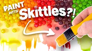 I Tried to use SKITTLES as PAINT...