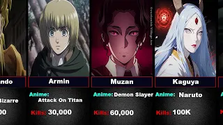 Anime Characters Kill Count | Who Killed Most in Anime? #anime #manga