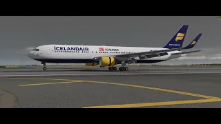 X Plane 11 | Boeing 767-300ER Landing Reykjavik BIKF