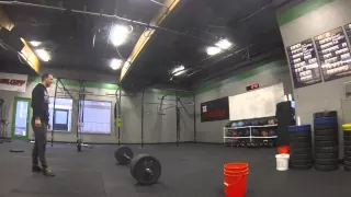 400m Run @ 85% effort + 5 Squat Cleans @ 215#, Rest 2min x4 - Round 3