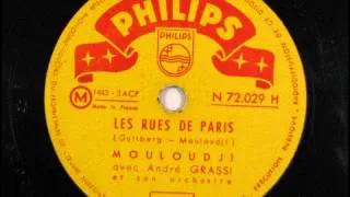 Vintage French Music - LES RUES DE PARIS by Mouloudji avec Andre Grassi