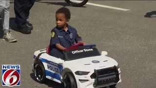 4-year-old boy gets wish to be an Orlando police officer