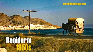 Benidorm 1950s in color, Alicante, Calpe, Guadalest, (Costa Blanca, Spain)