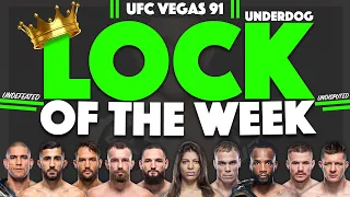 Jacob's LOCK OF THE WEEK for UFC Vegas 91 | LOTW | We Want Picks #UFCVegas91