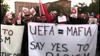 TJETER PROTESTE E SHQIPTARVE PARA SELISE SE UEFA-s