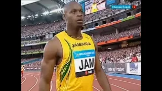 Asafa  Powel l anchors  a  4x100m  run   Commonwealth  Games, Melbourne 2006.
