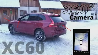 Volvo XC60 D5 Fwd  360° Camera + Snow Offroad test Very Bright Lights in the Dark!