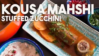 KOUSA Mahshi - Stuffed ZUCCHINI with MEAT & rice