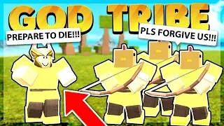 Destroying an Entire God Tribe Solo (Roblox Booga Booga)