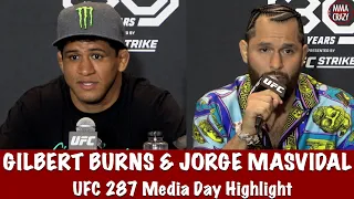 UFC 287: Gilbert Burns & Jorge Masvidal Media Day Highlights