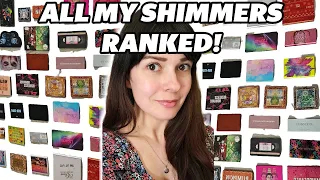 Ranking ONLY SHIMMERS From My ENTIRE Eyeshadow Collection!