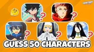 CAN YOU GUESS 50 CHARACTERS IN 3 SECONDS? |ANIME QUIZ