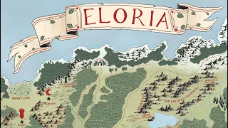 Eloria map: Tolkien's style (colourized)