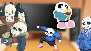 Undertale reacts to sans